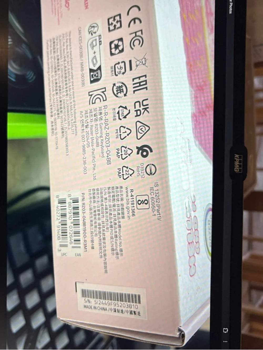 Razer Ornata V3 TKL Hello Kitty Pink & Yellow Tenkeyless Gaming Keyboard
